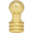 Ball Knob Finial - Burnished And Lacquered - 1-1/8" Height - 1/4-27