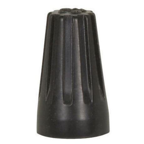 Wire Connector With Spring Inserts - For High Heat 150C Supply Wire - 600V - Black Finish - 2 #18 Max