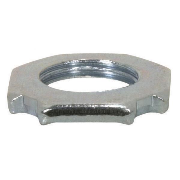 Steel Square Locknut - 3/8 IP - 1" Diameter - 1/8" Thick - Zinc Plated Finish