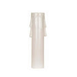 Plastic Drip Candle Cover - White Plastic Drip - 13/16" Inside Diameter - 7/8" Outside Diameter - 2" Height