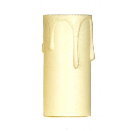 Plastic Drip Candle Cover - Ivory Plastic Drip - 13/16" Inside Diameter - 7/8" Outside Diameter - 2" Height