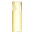 Plastic Drip Candle Cover - Ivory Plastic Drip - 13/16" Inside Diameter - 7/8" Outside Diameter - 3" Height