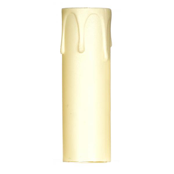 Plastic Drip Candle Cover - Ivory Plastic Drip - 13/16" Inside Diameter - 7/8" Outside Diameter - 3" Height