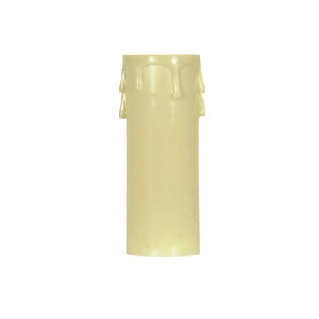 Plastic Drip Candle Cover - Ivory Plastic Drip - 1-13/16" Inside Diameter - 1-1/4" Outside Diameter - 2" Height