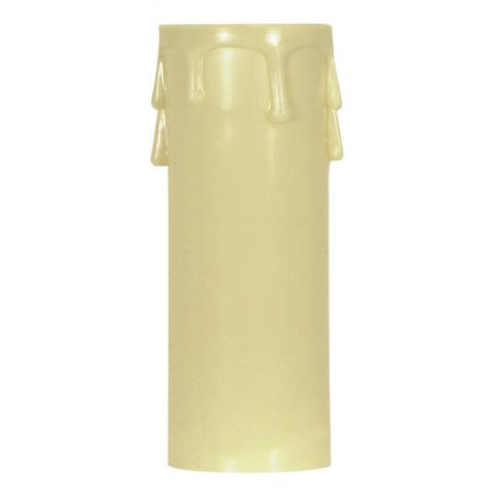 Plastic Drip Candle Cover - Ivory Plastic Drip - 1-13/16" Inside Diameter - 1-1/4" Outside Diameter - 3" Height