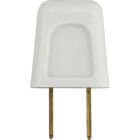 Quick Connect Plug - White Finish - Polarized - 18/2-SPT-1 - 6A - 125V