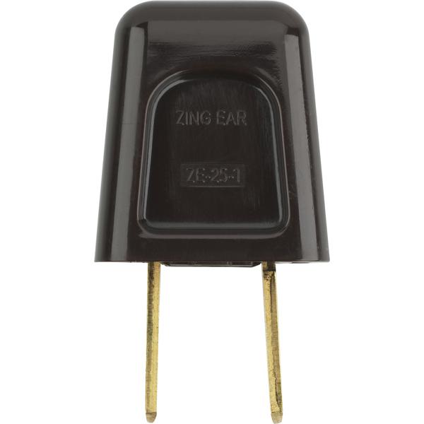 Quick Connect Plug - Brown Finish - Polarized - 18/2-SPT-1 - 6A - 125V