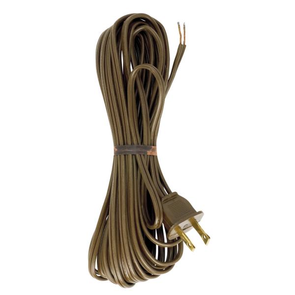 18/2 SPT-1-105C All Cord Sets - Molded Plug - Tinned Tips 3/4" Strip with 2" Slit 100 Ctn. 20 Ft.