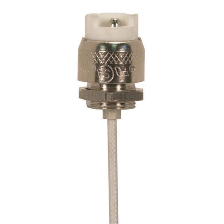 Porcelain Halogen Socket - R7S Base - 12" SF-1 200C Leads - Halogen Socket - 7/8" Length - 1000W - 250V