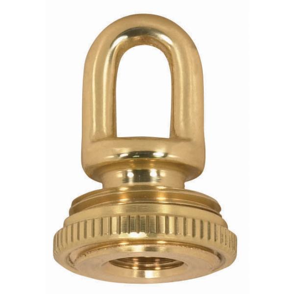 1/4 IP Cast Brass Screw Collar Loops with Ring 1/4 IP Fits 1" Canopy Hole Ring