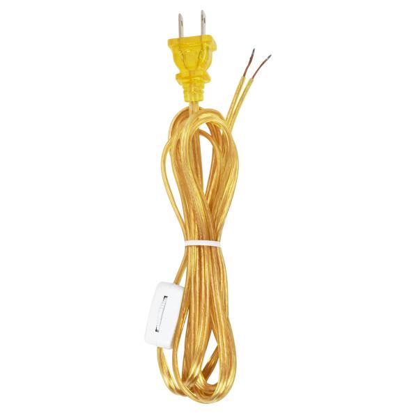 8 Ft. Cord Sets with Line Switches All Cord Sets - Molded Plug Tinned tips 3/4" Strip with 2" Slit Switch 24" From Free End 36" Hank - 200 Ctn