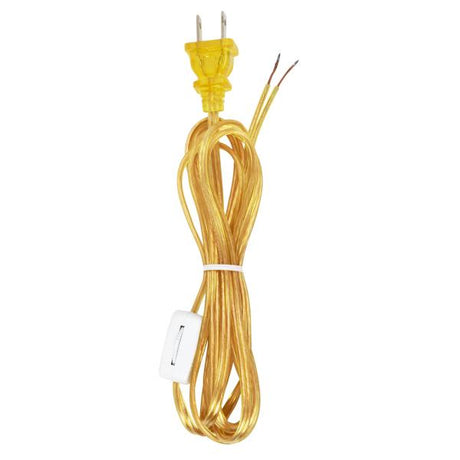 8 Ft. Cord Sets with Line Switches All Cord Sets - Molded Plug Tinned tips 3/4" Strip with 2" Slit Switch 24" From Free End 36" Hank - 200 Ctn