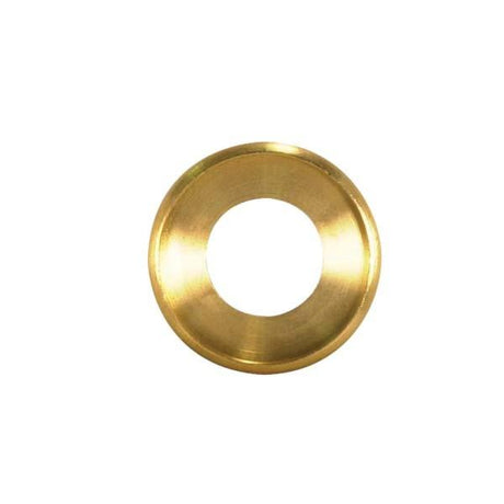 Turned Brass Check Ring - 1/4 IP Slip - Unfinished - 5/8" Diameter