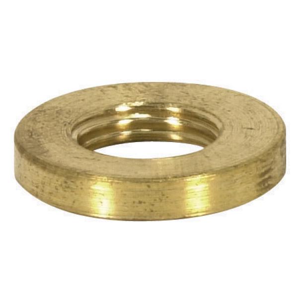 Brass Round Plain Locknut - 1/8 IP - 3/4" Diameter - 1/8" Thick - Unfinished