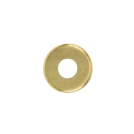 Steel Check Ring - Straight Edge - 1/8 IP Slip - Brass Plated Finish - 3-1/4" Diameter