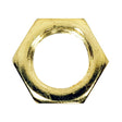 Steel Locknut - 1/8 IP - 1/2" Hexagon - 3/16" Thick - Brass Plated Finish