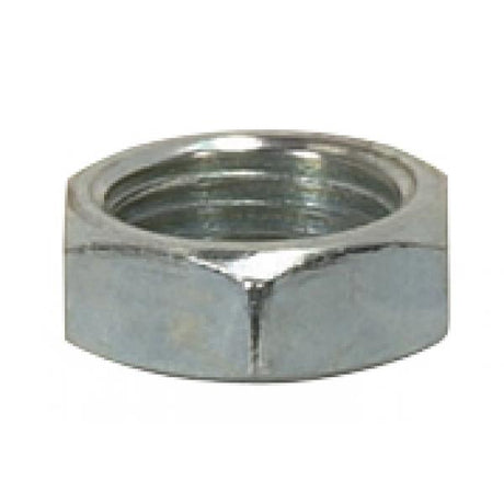 Steel Locknut - 1/8 IP - 1/2" Hexagon - 3/16" Thick - Zinc Plated Finish