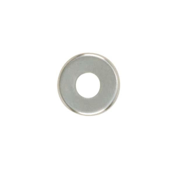 Steel Check Ring - Curled Edge - 1/8 IP Slip - Nickel Plated Finish - 1/2" Diameter