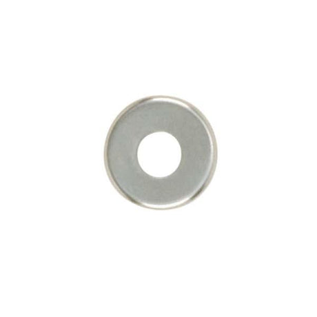 Steel Check Ring - Curled Edge - 1/8 IP Slip - Nickel Plated Finish - 1/2" Diameter