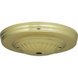 Ribbed Canopy - Canopy Only - Brass Finish - 5" Diameter - 7/16" Center Hole - 2 -8/32 Bar Holes