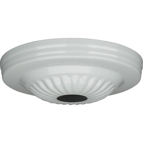 Ribbed Canopy - Canopy Only - White Finish - 5" Diameter - 1-1/16" Center Hole