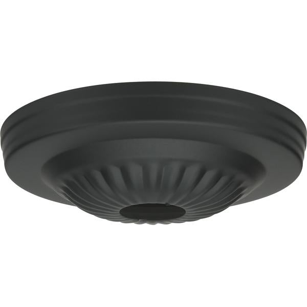 Ribbed Canopy - Canopy Only - Black Finish - 5" Diameter - 1-1/16" Center Hole