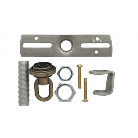 Screw Collar Loop Parts Bag - Antique Brass Finish