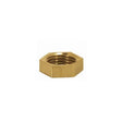 Brass Hexagon Locknut - 1/4 IP - 11/16" Hexagon - 3/16" Thick - Unfinished