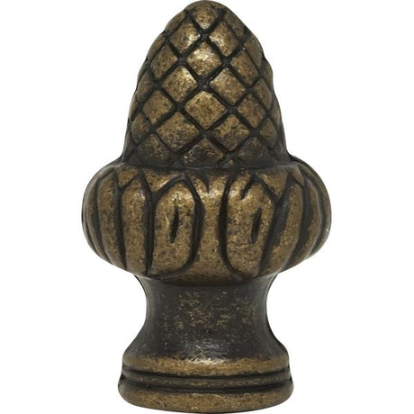 Acorn Finial - 1-1/2" Height - 1/8 IP - Antique Brass Finish