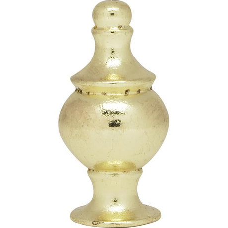 Modern Finial - 1-1/2" Height - 1/4-27 - Polished Brass Finish