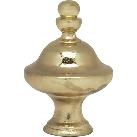 Pyramid Finial - 1-1/2" Height - 1/4-27 - Polished Brass Finish
