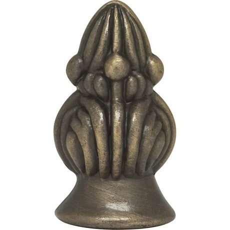 Bud Finial - 1-3/8" Height - 1/8 IP - Antique Brass Finish