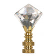 Diamond Cut Crystal Finial - 2-1/4" Height - 1/4-27