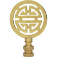 Oriental Brass Finial - 2-3/4" Height - 1/4-27 - Polished Brass Finish