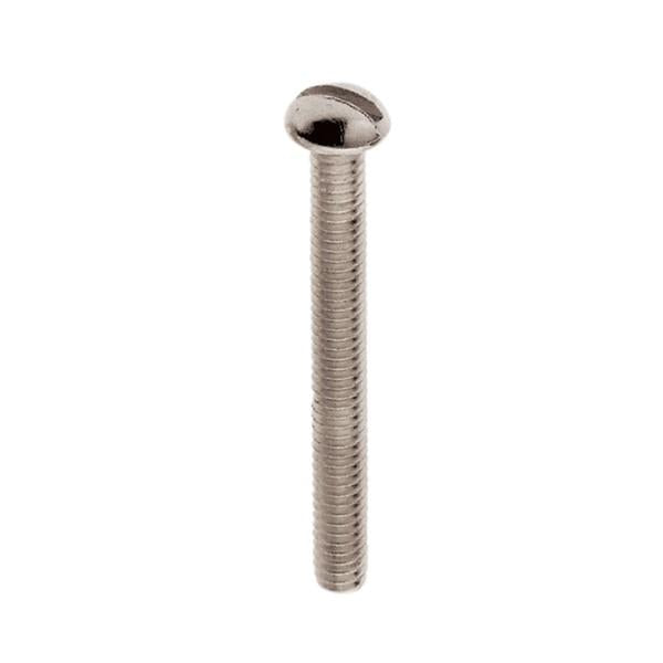 Steel Round Head Slotted Machine Screws - 8/32 - 1-1/2" Length - Nickel Plated Finish