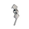 Small Bow-Tie Clip - 8mm - 3/8" Height - Silver