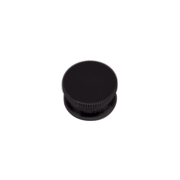 Brass Lock-Up Cap - 1/8 IP - 9/16" Diameter - 1/4" Height - Black Finish