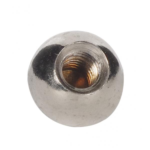 Brass Ball - 3/8" Diameter - 8/32 Tap - Nickel Finish