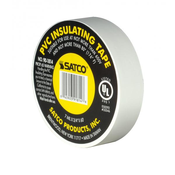 PVC Electrical Tape - 3/4" x 60 Foot - White