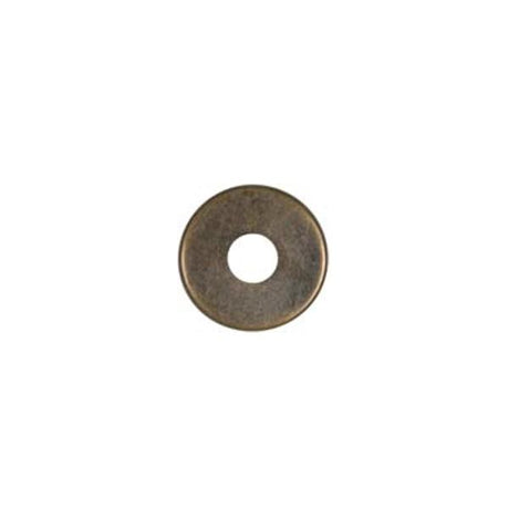 Steel Check Ring - Curled Edge - 1/8 IP Slip - Antique Brass Finish - 1/2" Diameter