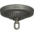 Ribbed Canopy Kit - Brushed Pewter Finish - 5" Diameter - 1-1/16" Center Hole - Includes Hardware - 25lbs Max