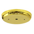Contemporary Canopy - Canopy Only - Brass Finish - 5-1/4" Diameter - 7/16" Center Hole - 2 -8/32 Bar Holes