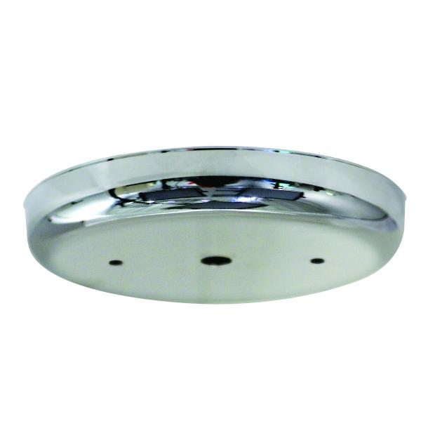 Contemporary Canopy - Canopy Only - Chrome Finish - 5-1/4" Diameter - 7/16" Center Hole - 2 -8/32 Bar Holes