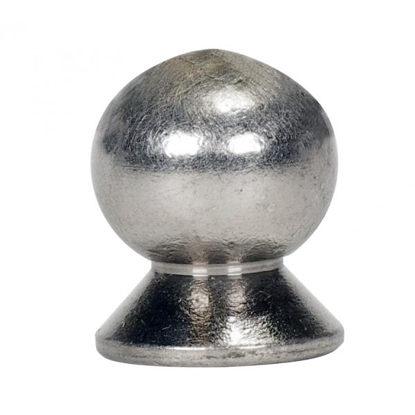 Brass Pear Knob - 8/32 - Brushed Nickel Finish