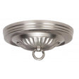 Ribbed Canopy Kit - Brushed Nickel Finish - 5" Diameter - 7/16" Center Hole - 2-8/32 Bar Holes - Includes Hardware - 10lbs Max