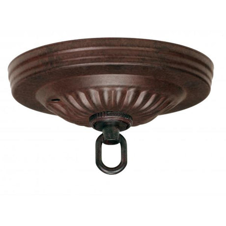 Ribbed Canopy Kit - Old Bronze Finish - 5" Diameter - 1-1/16" Center Hole - Includes Hardware - 25lbs Max