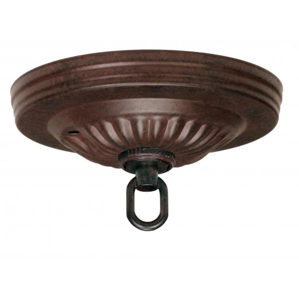 Ribbed Canopy Kit - Old Bronze Finish - 5" Diameter - 1-1/16" Center Hole - Includes Hardware - 25lbs Max