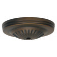 Ribbed Canopy - Canopy Only - Dark Antique Brass Finish - 5" Diameter - 7/16" Center Hole - 2 -8/32 Bar Holes