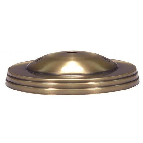Smooth Canopy Kit And Matching Hardware - Antique Brass Finish - 5" Diameter - 7/16" Center Hole - 2-8/32 Bar Holes