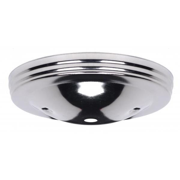 Smooth Canopy Kit And Matching Hardware - Polished Nickel Finish - 5" Diameter - 7/16" Center Hole - 2-8/32 Bar Holes